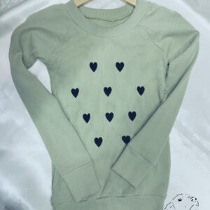 Polo Manga Larga con Corazones Bordados